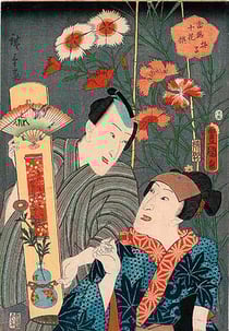 Nadeshiko - estampe de Hiroshige et de Kunisada - Diète du Japon ©