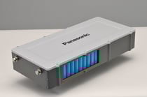 リチウムイオン電池モジュール（18650サイズの電池が並ぶ様子がわかる）