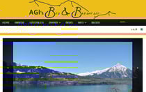 Blick von AGI's Bed & Breakfast über den Thunersee in die Berner Alpen