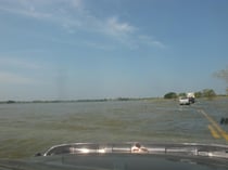Flood on the road to northern Thailand
