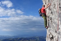 in der zweitletzten Seillänge, 5b