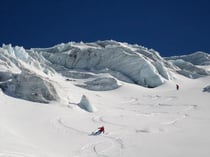 Abfahrt über den Tourgletscher