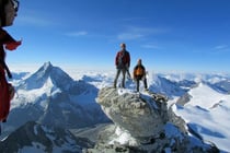 Letzter Turm, hinten das Matterhorn
