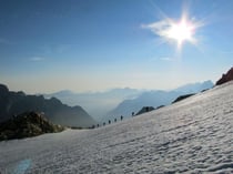 Morgenstimmung auf dem Kröntenfirn