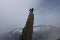 «über dem Sustenhorn», auf der Salbitnadel