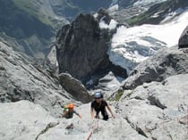 ausgesetzte Kletterei am «Hick»