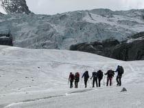 Eisausbildung auf dem Turtmanngletscher