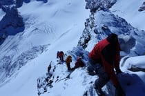 kurz unter dem Gipfel des Silvrettahorns