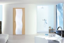 Holz-Glas-Tür Wellenfries Ahorn