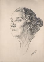 Yvette Guilbert 1932 fusain André Aaron Bilis