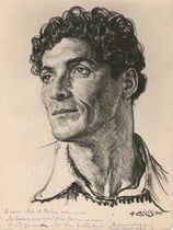 Lupovici  1945 fusain André Aaron Bilis