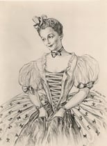 Casadesus Gisèle  -Comedie Française (le jeu de l'amour et du hasard) 1953  fusain André Aaron Bilis