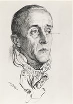 René Clair 1964 fusain André Aaron Bilis