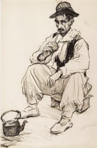 Gaucho 1926 fusain André Aaron Bilis