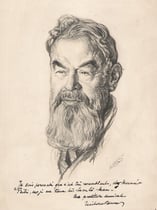 Tristan Bernard  1931 fusain  André Aaron Bilis