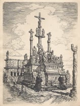 Le calvaire de Gueherro, Morbihan 1947 André Aaron Bilis