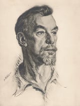 Albert Lambert  -Comedie Française  1935 fusain André Aaron Bilis