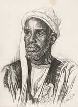 Exposition coloniale Paris 1931 fusain André Aaron Bilis