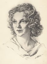 Simone 1935 fusain André Aaron Bilis