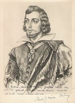 Paul Emile Deiber -Comedie Française (Ruy Blas) 1947 fusain André Aaron Bilis