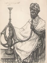 Somalie exposition coloniale Paris 1931 fusain André Aaron Bilis