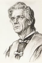 Yonnel -Comedie Française (L'annonce faite à Marie) 1955 fusain André Aaron Bilis