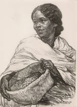 Ramanadiale  deFenoaivo, Madagascar exposition coloniale Paris 1931 fusain André Aaron Bilis