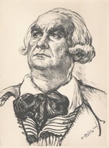 Leon Bernard -Comedie Française  (Danton) 1934 fusain André Aaron Bilis