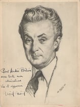 Noël Noël  1948  fusain André Aaron Bilis