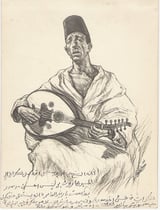 Exposition coloniale Paris 1931 fusain André Aaron Bilis