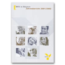 Geschäftsbericht Titel mit Silberdruck. Bei 84GHz. 