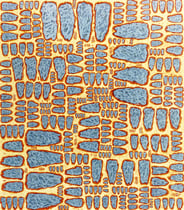 "System (4)", 1995, Öl/Acryl auf Leinwand, 130 x 114 cm