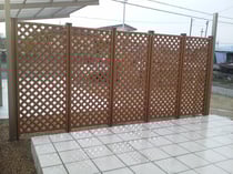 タイルデッキ　目隠しフェンス　ＴＯＥＸ　ステイウッド　奈良県北葛城郡広陵町　エクステリア　施工例