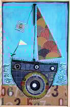 "SUR L'EAU..." - 18 cm x 26 cm - SOLD