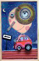 "EN VOITURE" - 18 cm x 26 cm - SOLD