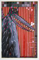 "LE LOUP" - 18 cm x 26 cm - SOLD