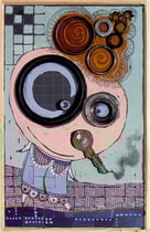 "MADAME LA CIGARETTE" - 18 cm x 26 cm - SOLD