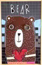 "BEAR" - 18 cm x 26 cm - SOLD