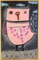 "HIBOU" - 18 cm x 26 cm - SOLD