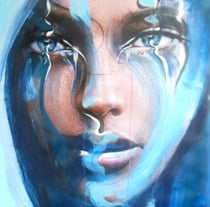 SKY 150 cm x 75 cm  Kombinierte Technik