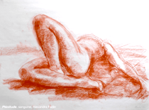 "Plénitude dessin", sanguine, collection particulière