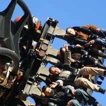 Wir auf Black Mamba in der Front Row