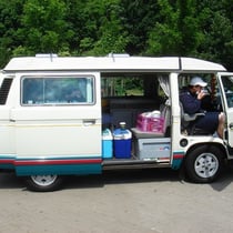 Die obligatorische Pause auf dem Weg Richtung Süden: Rastplatz Moselblick