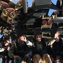 Wir auf Black Mamba in der Front Row