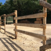 Cloture châtaignier piquets et lices