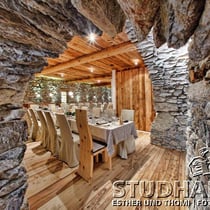 Gourmetrestaurant VIVANDA (15 GaultMillau Punkte) im ehemaligen Kuhstall: IN LAIN Hotel Cadenau in Brail/GR