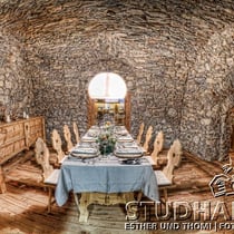 Gourmetrestaurant VIVANDA (15 GaultMillau Punkte) im ehemaligen Kuhstall: IN LAIN Hotel Cadenau in Brail/GR