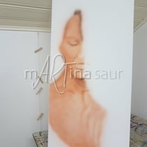 Lady in red - Arbeit im Atelier