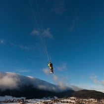 vol de pente snowkite/ Photo Pascal Conche