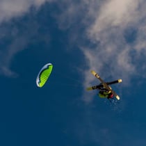 vol de pente snowkite / photo Pascal Conche